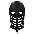 Чёрная маска-шлем Shots Media BV Leather Male Mask PAI011BLK