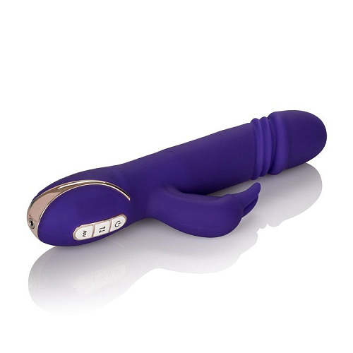 Фиолетовый вибратор с поступательным движением California Exotic Novelties Jack Rabbit Signature Silicone Thrusting Rabbit SE-0609-10-3 (20 см)