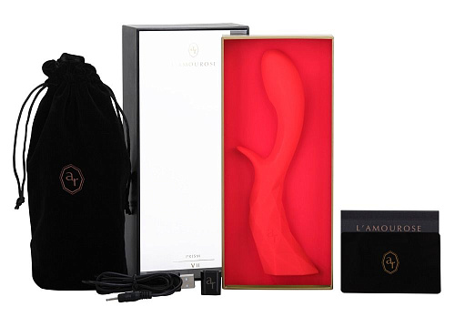 Красный хай-тек вибратор L Amourose PRISM VII Sunset Red (20,1 см)