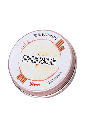 Массажная свеча с ароматом яблока и корицы ToyFa «Пряный массаж»  722008