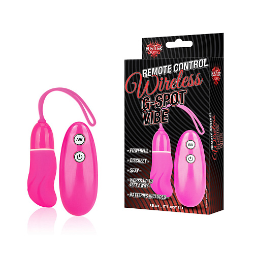 Розовый стимулятор для G-точки с пультом управления Hustler HT-V1