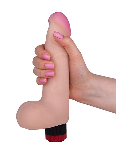 Реалистичный вибратор из материала неоскин телесного цвета LOVETOY (А-Полимер) 803500 (18,2 см)