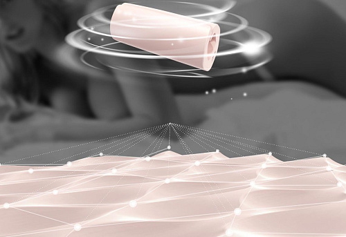 Хай-тек мастурбатор-скат из шелковистого силикона нежно-розового цвета ImToy Manta Ray