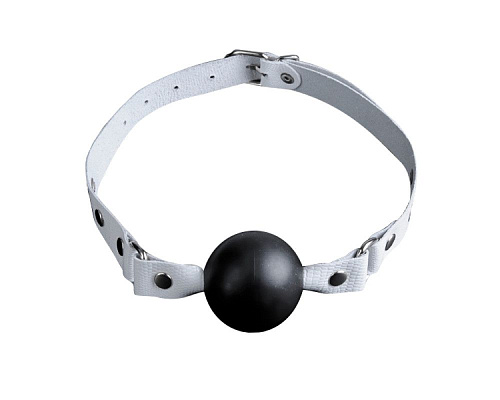 Кляп-шар на белых кожаных ремешках Sitabella 3091-3