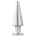 Серебристая анальная пробка EDC Wholesale Sinner Metal Pointy Buttplug SIN048 (11,5 см)