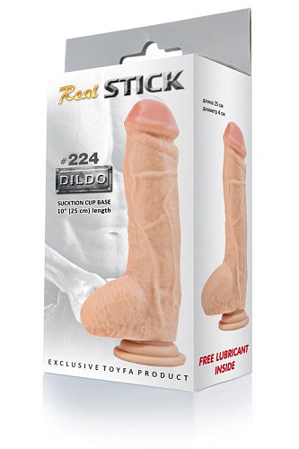Большой реалистичный дилдо телесного цвета ToyFa RealStick #224 962024 (25 см)