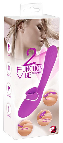 Лиловый гнущийся вибратор Orion Licking Vibe 05982080000 (22,3 см)