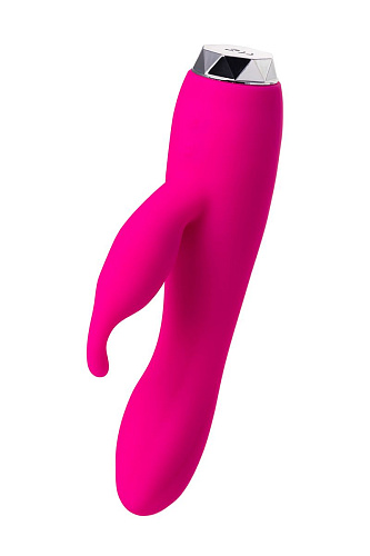 Розовый вибратор с клиторальным стимулятором ToyFa L EROINA 561003 (17 см)