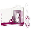 Белые с сиреневым вагинальные шарики Orion Javida Gym Balls Duo 0500950