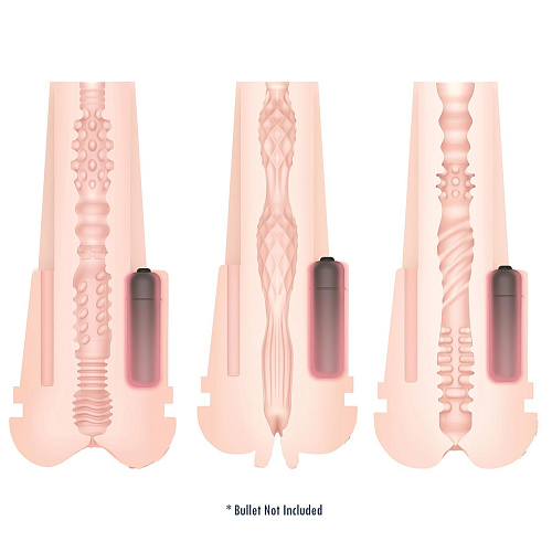 Мастурбатор PORNSTAR телесного цвета с 3 рукавами-анусами Pornstar Pussy PSS-015