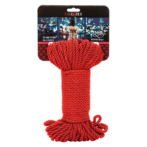 Красная веревка для связывания California Exotic Novelties BDSM Rope SE-2711-97-2
