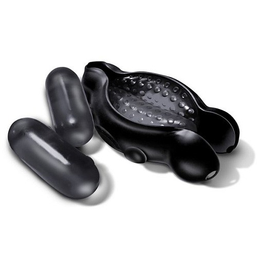 Мастурбатор чёрного цвета Big Teaze Toys VerSpanken H2O Masturbator  10550