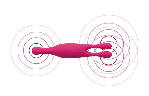 Малиновый трехмоторный универсальный вибромассажёр Svakom Marin S56