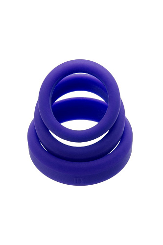 Набор из 3 фиолетовых эрекционных колец A-toys 768015