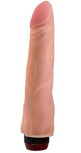 Реалистичный виброфаллос телесного цвета из неоскин LOVETOY (А-Полимер) 800103 (20 см)