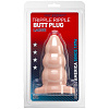 Телесная анальная пробка Doc Johnson Triple Ripple 0247-02-CD (13,5 см)