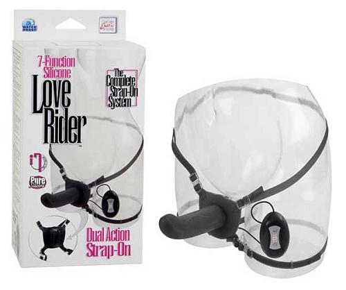 Мужской страпон с вибрацией California Exotic Novelties 7-Function Love Rider Dual Acton Strap On SE-1499-15-3