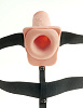 Телесный перезаряжаемый вибрострапон Pipedream 11 Hollow Rechargeable Strap-on with Balls PD3393-21