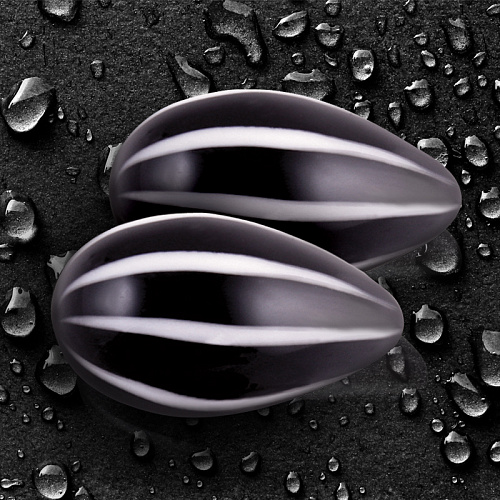 Чёрные стеклянные вагинальные шарики NS Novelties Crystal Kegel Eggs NSN-0703-13