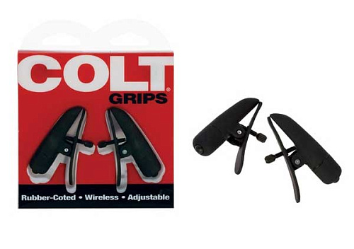 Вибро-стимуляторы чёрного цвета на соски California Exotic Novelties Grips SE-6892-03-3