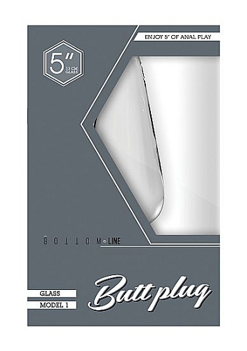 Гладкий прозрачный анальный стимулятор Shots Media BV Bottom Line Model 1 BTM002GLS (13 см)