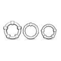 Набор из 3 прозрачных эрекционных колец Blush Novelties Stay Hard Beaded Cockrings BL-00012
