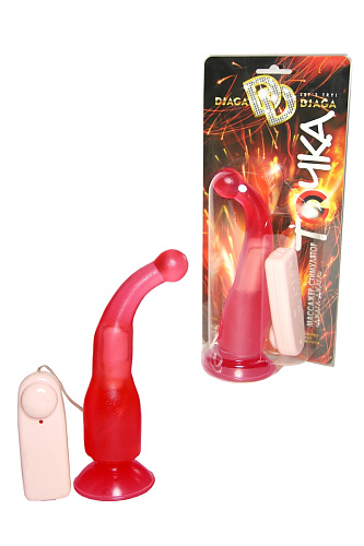 Вибромассажёр-стимулятор точки G на присоске розового цвета Сумерки богов 714-12 CD DD (19,5 см)