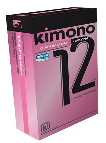 Презервативы с ароматом сакуры Kimono 458/1 (12 шт)