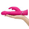 Розовый вибратор с имитацией толчков Happy Rabbit Thrusting Realistic Rechargeable Vibrator71507 (22,8 см)