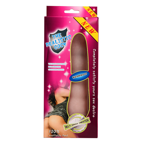 Водонепроницаемый вибратор телесного цвета с загнутой головкой Baile BW-027015 (21,5 см)