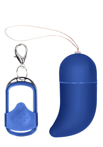 Синее виброяйцо Shots Media BV Small Wireless Vibrating G-Spot Egg SHT087BLU