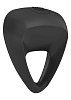 Эрекционное кольцо чёрного цвета OVO B9 BLACK