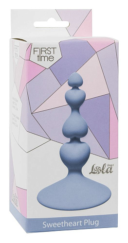 Голубая анальная пробка Lola toys Sweetheart Plug Blue 4106-02Lola (10 см)