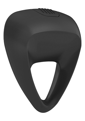 Эрекционное кольцо чёрного цвета OVO B9 BLACK