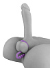 Фиолетовое эрекционное кольцо с анальной цепочкой Pipedream Ball Cinch with Anal Bead PD4573-12