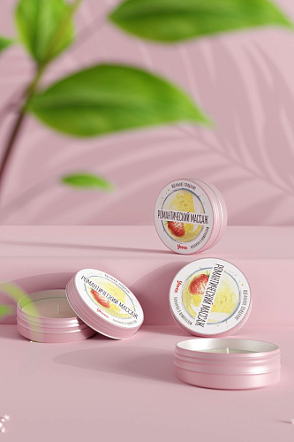 Массажная свеча с ароматом клубники и шампанского ToyFa «Романтический массаж» 722006