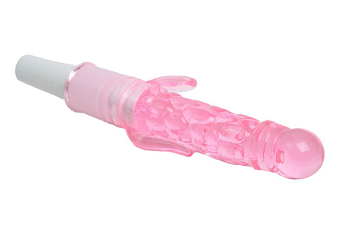 Розовый вибромассажёр с дополнительными отростками 4sexdreaM 47472 (21 см)
