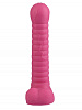 Розовый рельефный фаллоимитатор с мошонкой Сумерки богов 1016-90 BX DD (27,5 см)