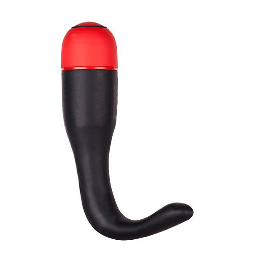 Чёрно-красный вибромассажёр предстательной железы Dream Toys MENZSTUFF PROSTATIGATOR VIBRATOR 21077