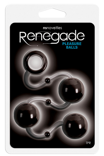 Чёрные анальные шарики NS Novelties Renegade Pleasure Balls NSN-1117-13
