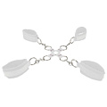 Белый комплект оков Velcro hand and leg cuffs Shots Media BV OU052WHT