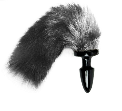 Пробка с длинным хвостом 4sexdreaM «Серебристая Лиса» 47009 (11 см)