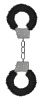 Пушистые чёрные наручники Shots Media BV OUCH! Black OU002BLK