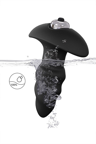 Чёрная анальная втулка с вибрацией S-HANDE Lovearrow SHD-013 (10 см)