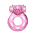 Розовое эрекционное кольцо с вибрацией Baile Pink Bear BI-010084