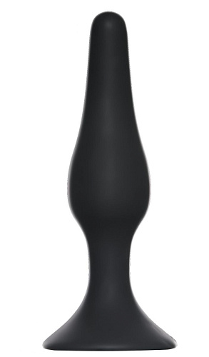 Чёрная анальная пробка Lola toys Slim Anal Plug Medium 4206-01Lola (11,5 см)