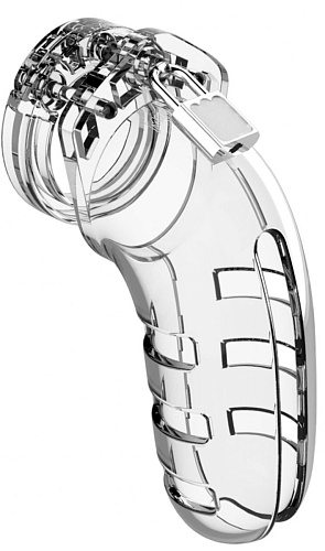 Прозрачный мужской пояс верности Shots Media BV Cock Cage Model 06 Chastity MCG006TRA