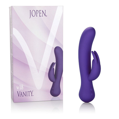 Фиолетовый вибратор со стимулятором клитора Jopen Vanity Vs18 JO-4797-14-3 (21 см)