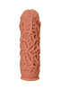 Насадка на фаллостелесного цвета с рельефными складочками KOKOS Extreme Sleeve 012 ES.012-M (14,7 см)