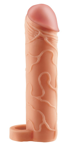 Телесная насадка с кольцом Pipedream Perfect 1 Extension with Ball Strap PD4116-21 (17 см)